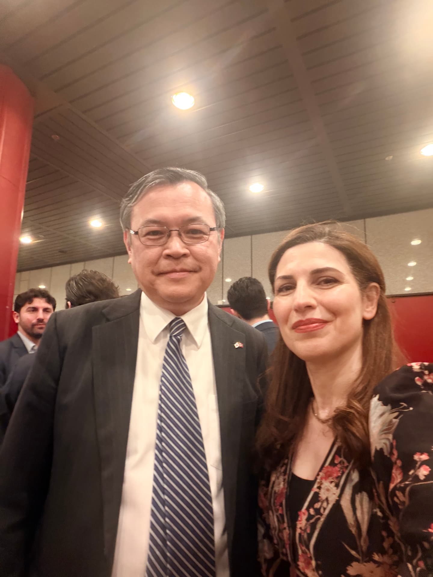 Dr. Neda Maria Kaizumi at a diplomatic reception