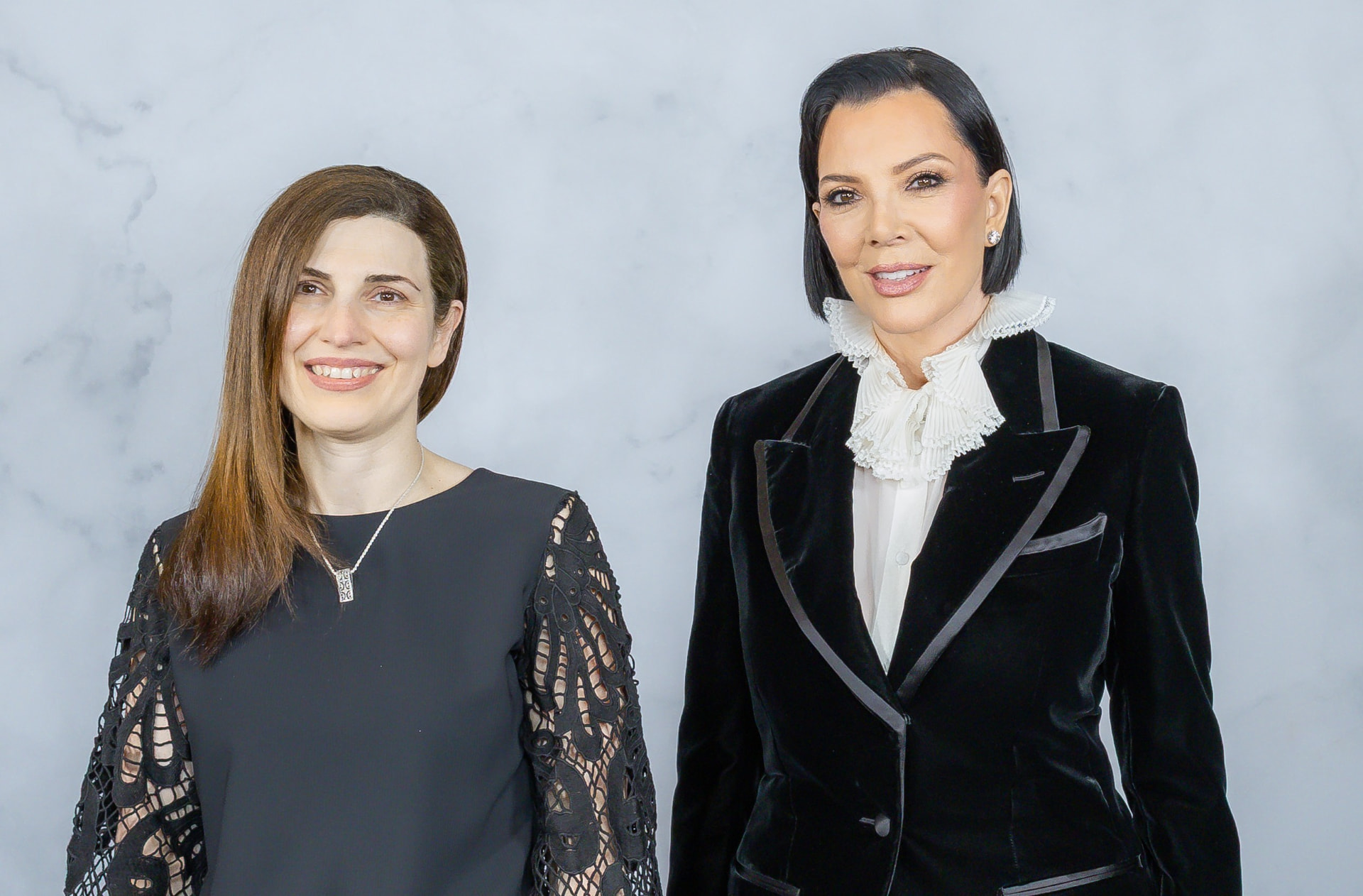 Dr. Neda Maria Kaizumi backstage with Kris Jenner